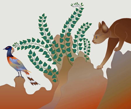 Minoan civilization, Agia Triada, fresco “Wild Cat aiming for pheasant”
