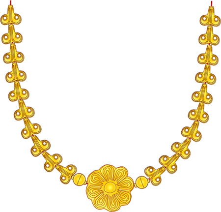 Mycenaean Gold beads Necklace, rosette, lily flower, Chamber Tomb, Heraion