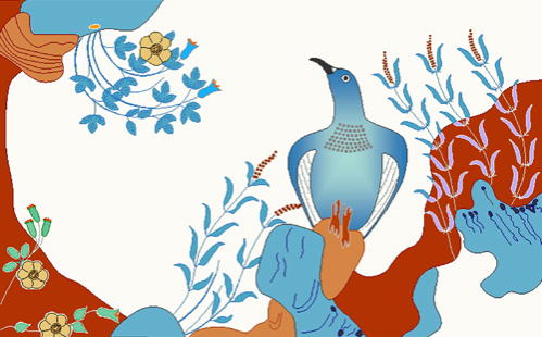 Minoan Civilization, House of the Fresco, fresco "Blue Bird"