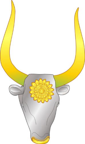 Mycenaean civilization, Shaft Grave IV, GCA, Mycenae Palace, silver Bull-headed Rhyton