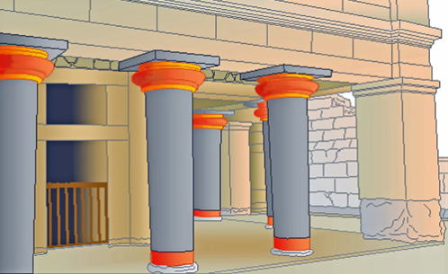 Minoan civilization, Outside of King's Room Complex, Knossos Palace