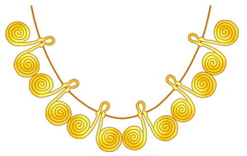 Mycenaean civilization, Grave Circle B, Mycenae, gold necklace