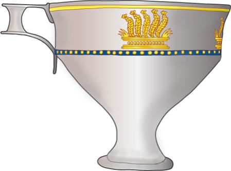 Mycenaean civilization, Mycenae Palace, Grave Circle A, Silver Goblet
