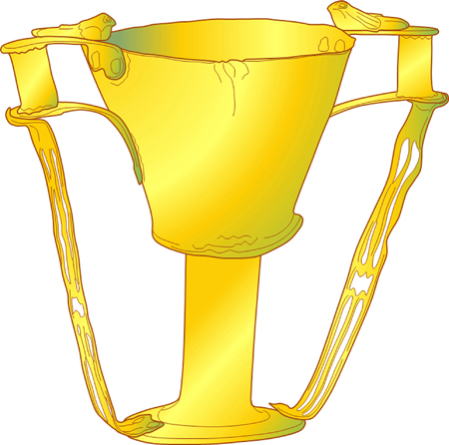 Mycenae Palace, Grave Circle A, gold stemmed cup