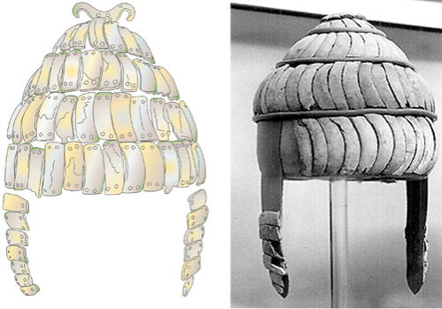 Mycenaean civilization, goar tusk soldier's helmet