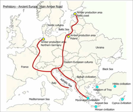 Prehistoric – Ancient Europe, Main “Amber Road”