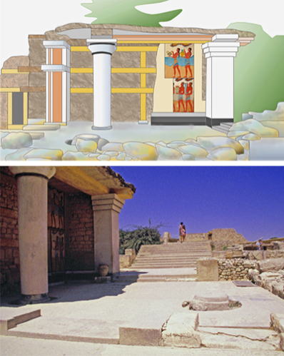 Minoan civilization, South Propylaea, Southwest Wing, Knossos Palace