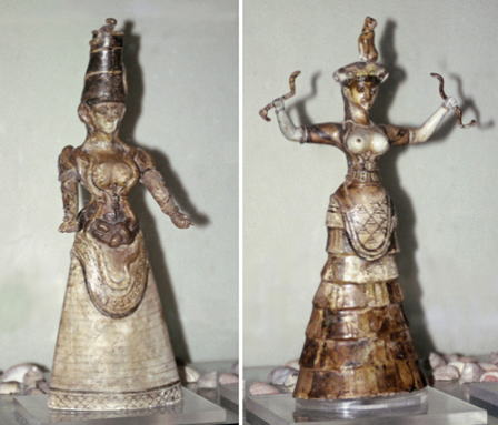 Minoan civilization, Temple Repositories, Knossos Palace, "Snake Godess"