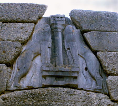 Mycenaean civilization, Lion Gate, Mycenae Palace