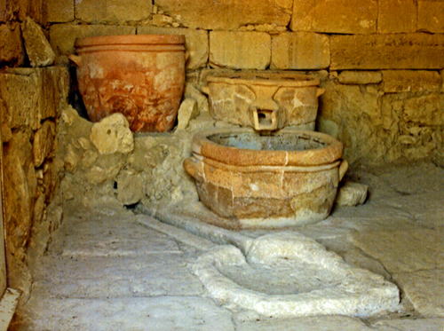 Minoan civilization, Grape Press Device, Wine Brewing Room, House of Vathypetron
